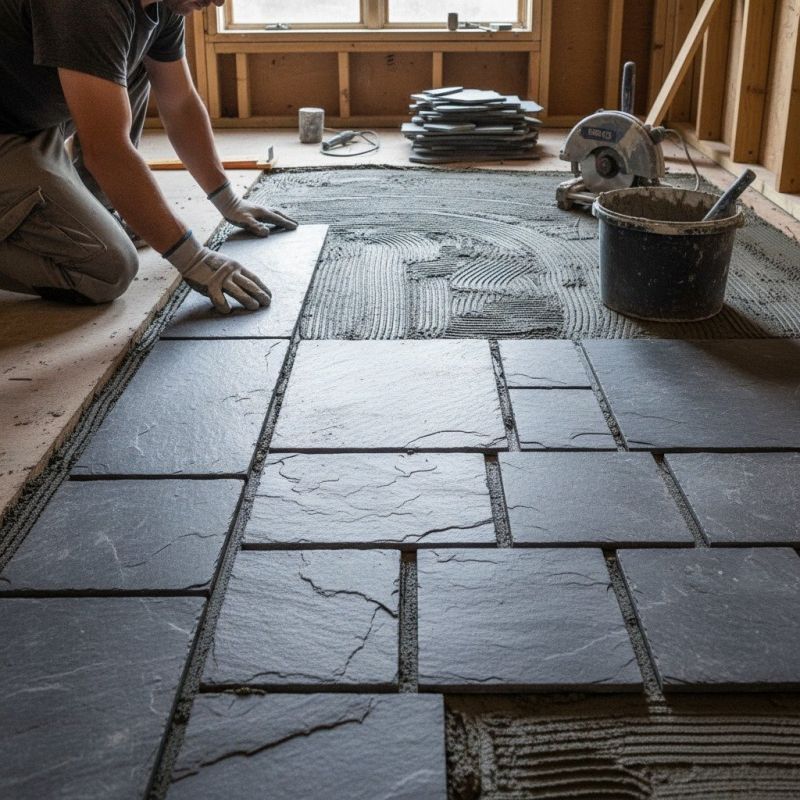 Slate Tile Floor Repair
